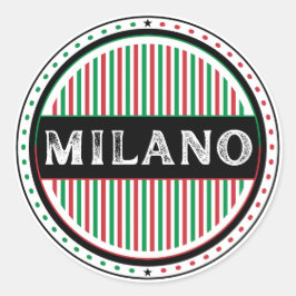 Milano City Pride Emblem – Italian Identity Ronde Sticker