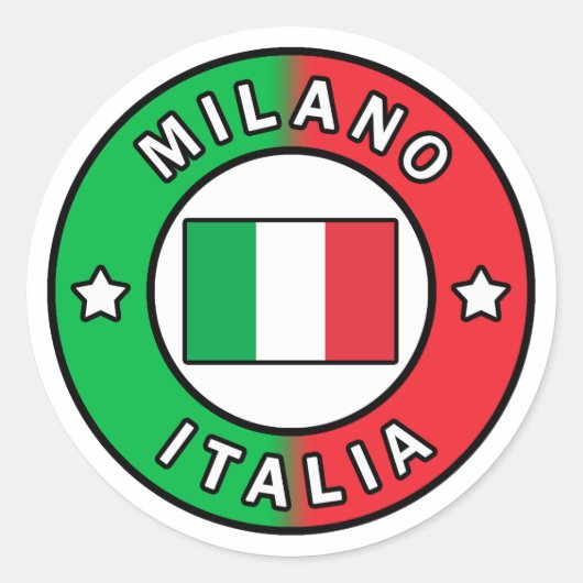 Milano Italia Ronde Sticker (Voorkant)
