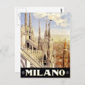 Milano, Italië briefkaart afbeelding (Voorkant / Achterkant)