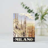 Milano, Italie carte postale de voyage vintage (Debout devant)