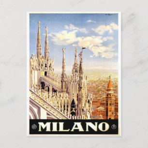 Milano, Milaan, Italië Briefkaart van de Vintage T