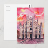Milano, Milaan Kathedraal Schilderij Briefkaart (Voorkant / Achterkant)