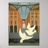 Milano, Milan Italie Poster Vintage voyage