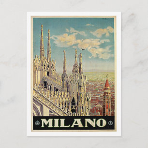 Milano Milan Italië Vintage Travel Briefkaart