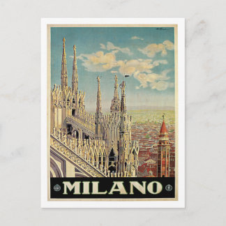 Milano Milan Italië Vintage Travel Briefkaart