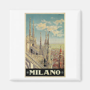 Milano Milan Italië Vintage Travel Magneet