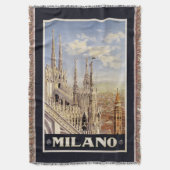 Milano (Milan) vintage voyage jeter couverture (devant Vertical)