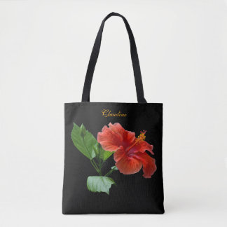 Milano Red Hibiscus Square Custom Shoulder Tas