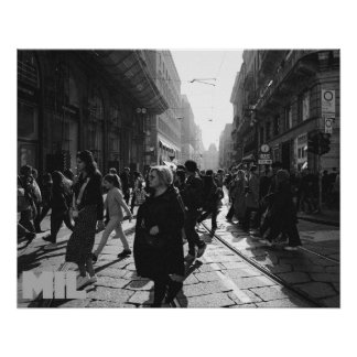 Milano rush hour perfect poster