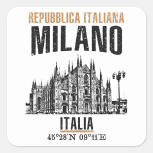 Milano Vierkante Sticker