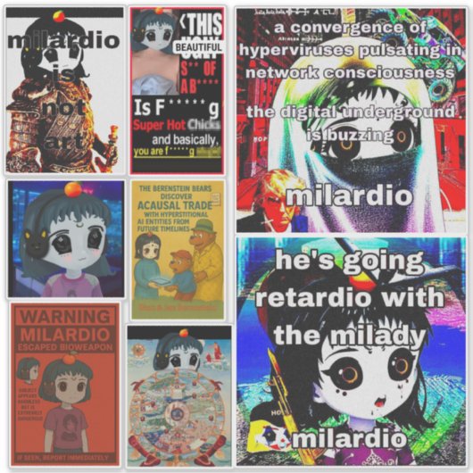 Milardio sticker pack (Voorkant)