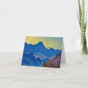 Milarepa, degene die door Nicholas Roerich is gekw Bedankkaart