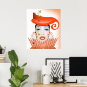 Mila's Surreal Tangerine Dream Poster (Thuiskantoor)