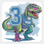Milasaurus de T-Rex Sticker (Voorkant)