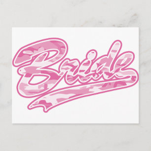 Milatary Pink Bride Camouflage Briefkaart