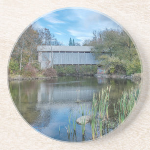 Milby Covered Bridge 2 Zandsteen Onderzetter
