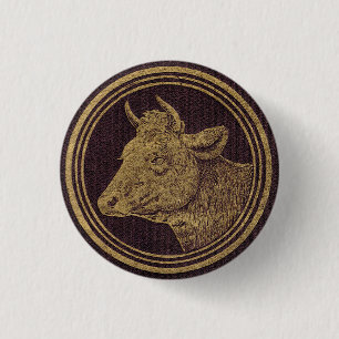 Milch Koe (Melk Koe) Ronde Button 3,2 Cm