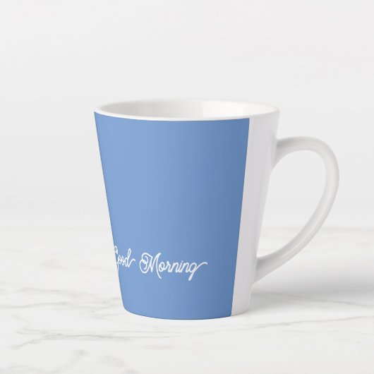 Mild Blue Goedemorgen Latte Mok (Rechts)