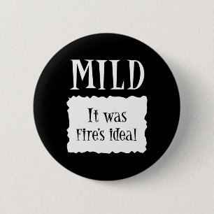 Mild - Hot Packet Halloween Taco Kostuum 1 Ronde Button 5,7 Cm