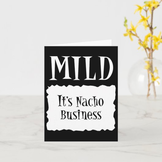 Mild - Hot Packet Halloween Taco Kostuum Kaart (Gele Bloem)