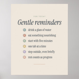 Milde Herinneringen voor Vandaag Kalme Typografie Poster