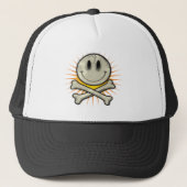 Milde schedel en beenderen trucker pet (Voorkant)