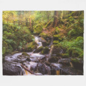 Milde Waterval Bosbeek Fleece Deken (Voorkant (Horizontaal))