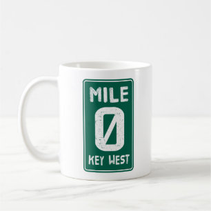 Mile 0 Key West Florida  verkeersbord Koffiemok