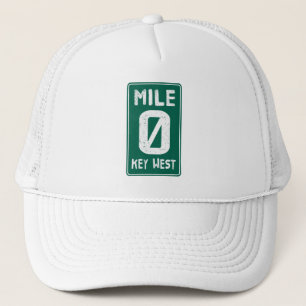 Mile 0 Key West Florida verkeersbord Trucker Pet