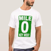Mile 0 Key West Road Sign. T-shirt (Voorkant)