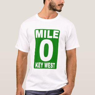 Mile 0 Key West Road Sign. T-shirt
