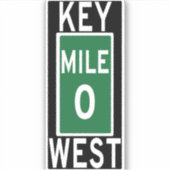 Mile 0 Key West Sticker (Voorkant)
