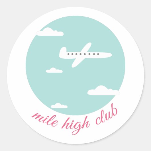 Mile High Club Ronde Sticker (Voorkant)