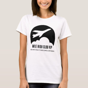 Mile High Club VIP Girls Trip Grappig Vliegtuig T-shirt