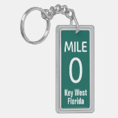 Mile Marker 0 Key West, FL Sleutelhanger (Voorkant Links)