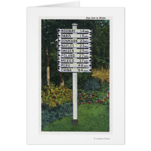 Mile Marker Sign Post (Voorkant)