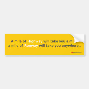 Mile of Runway Bumpersticker
