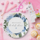 MILENA Something Blue Bloemige Bruiloftsdienst Papieren Bordje (Feest)