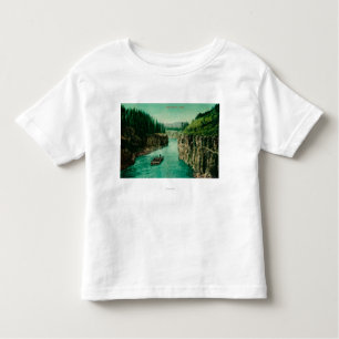 Miles Canyon, Alaska Uitzicht met Mannen neer Kinder Shirts