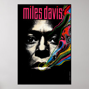Miles Davis Jazz geïllustreerd Poster