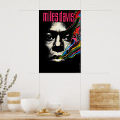 Miles Davis Jazz geïllustreerd Poster (Keuken)
