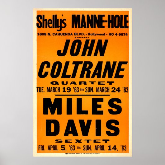 Miles Davis / John Coltrane  Jazz Poster (Voorkant)