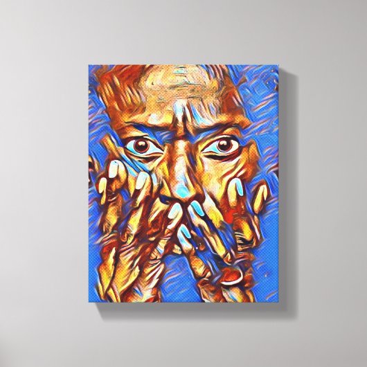 Miles Davis "Soort Blauw" Verrekte Canvas afdrukke (Voorkant)