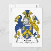 Miles Family Crest Briefkaart (Voorkant / Achterkant)