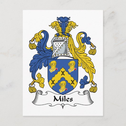 Miles Family Crest Briefkaart (Voorkant)