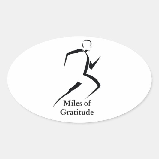 Miles of Gratitude Window Sticker (Voorkant)