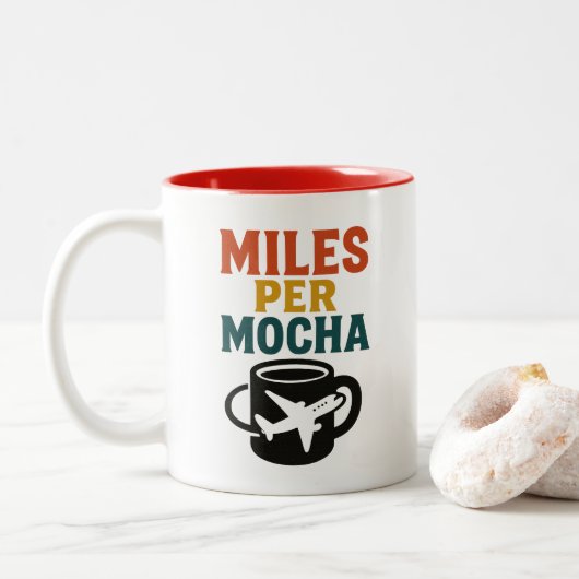 Miles Per Mocha - Motivatie Mok (Met donut)