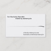 Miles per motorfiets generiek Visitekaartje (Achterkant)