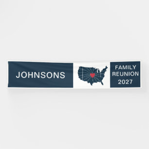 Miles Verwijderd, Hart bij Hart USA Kaart Familie Spandoek