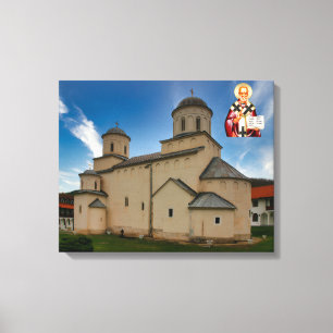 Mileseva Klooster Heilige Nicolaas Canvas Afdruk